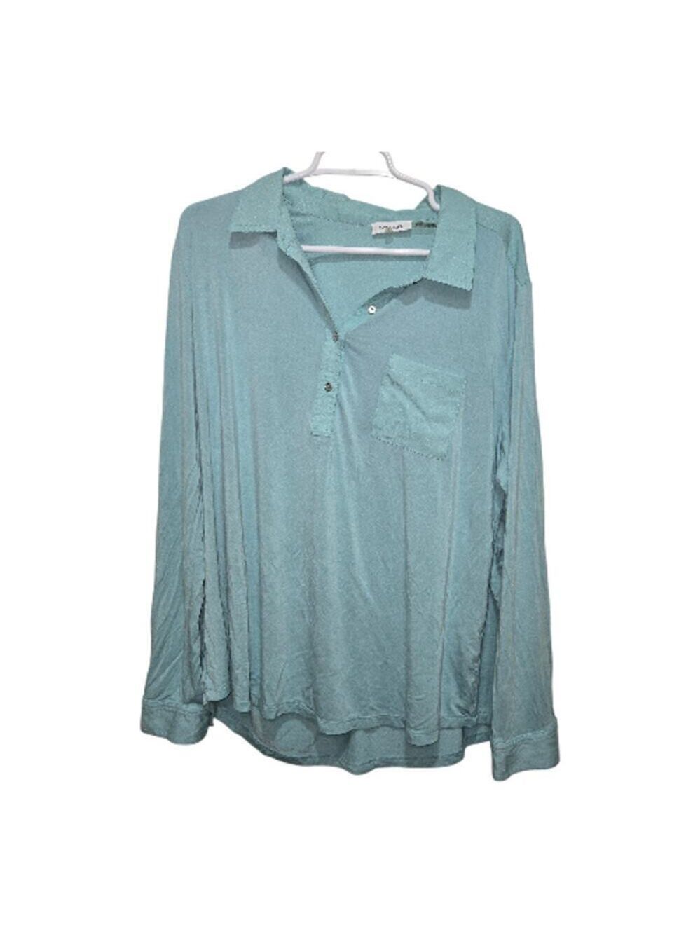 Calvin Klein Sage Henley Tunic Blouse Women’s XL